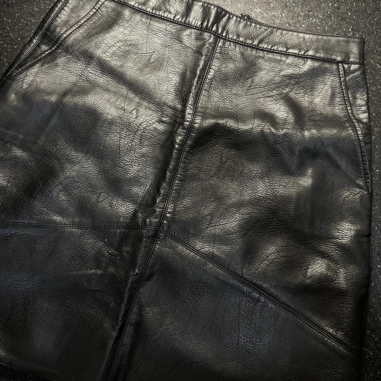 Faux Leather skirt - Depop