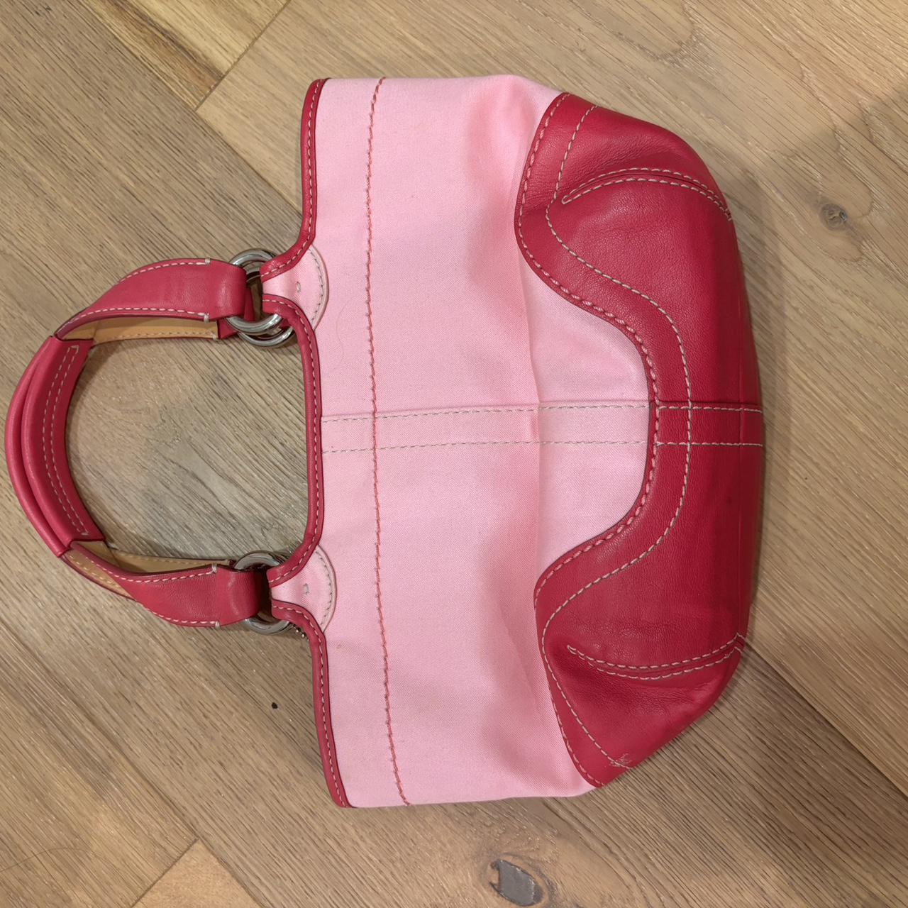 バッグ COACH RARE PINK SOHO leather tote bag COACH Soho Twill Tote Pink Leather (ORIGINAL PRICE : | Depop