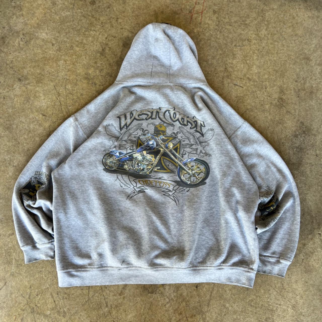 WEST COAST CHOPPERS パーカー 90’s〜 90s West Coast Choppers Graphic Hoodie Size XXL nice | Depop