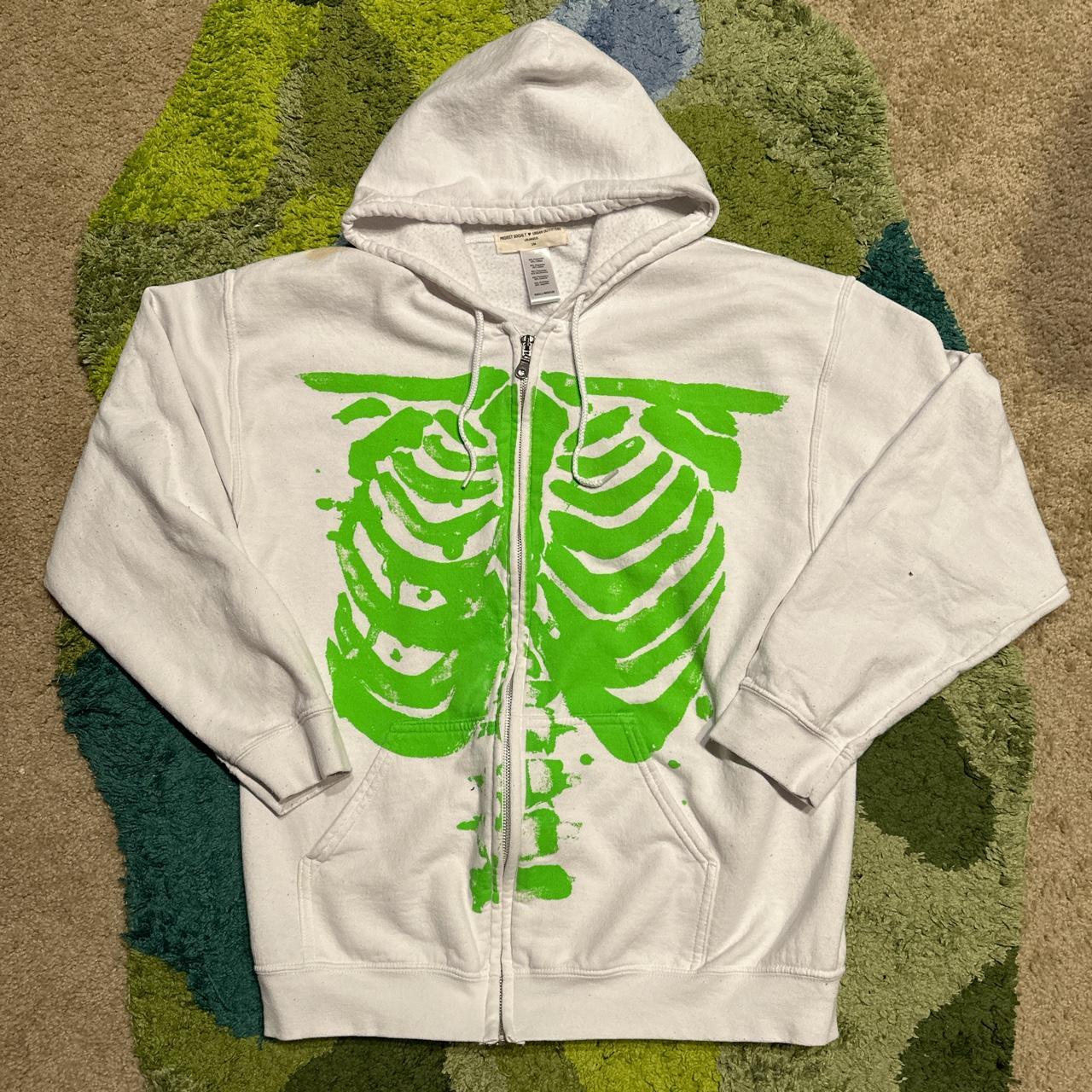 URBAN OUTFITTERS X PROJECT SOCIAL Skeleton Zip Up... - Depop