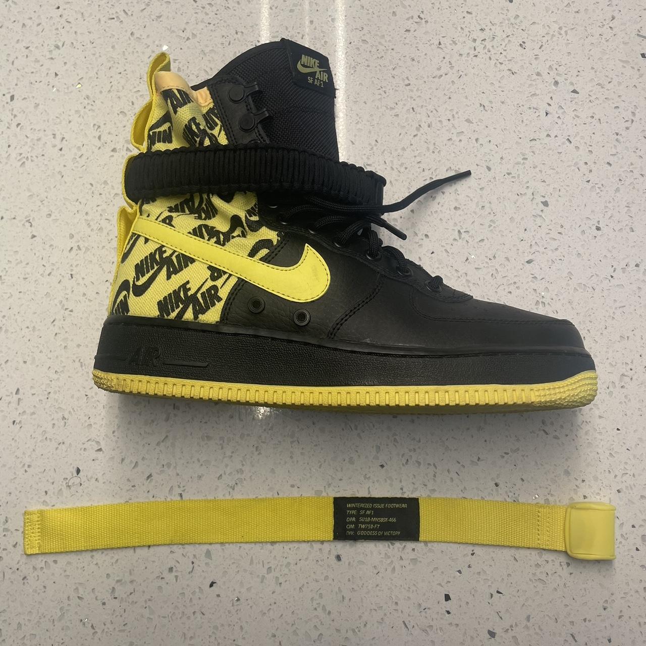 Black and yellow air force 1 high top best sale