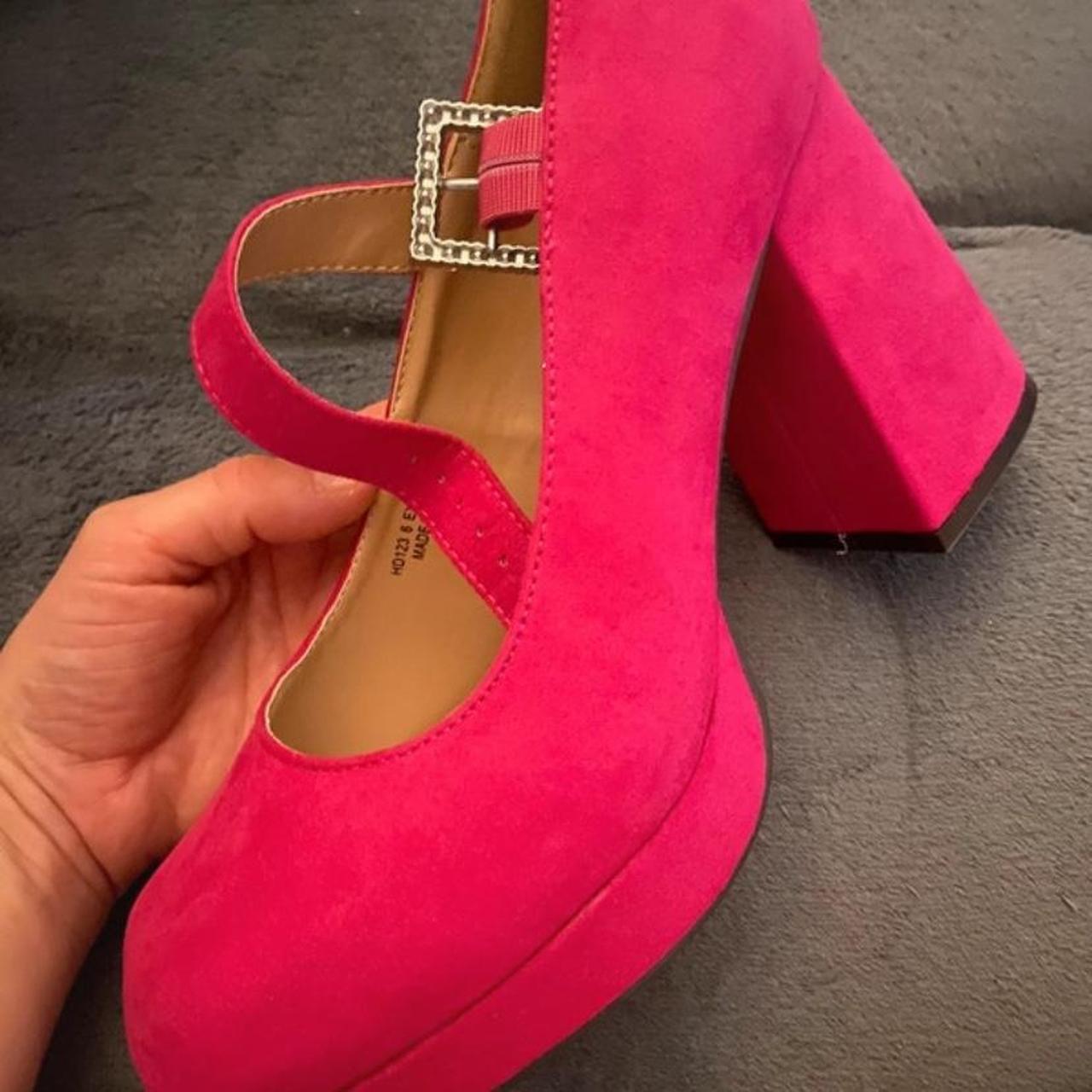 Pink Mary Jane platforms. New, never worn. - Depop