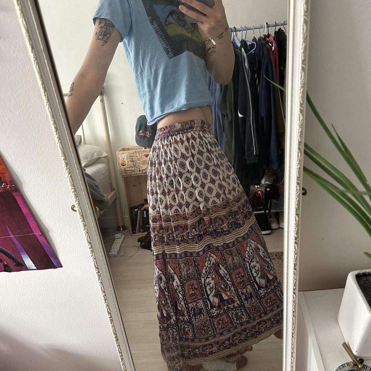 Hippy thin baggy skirt with drawstring waist. Really... - Depop