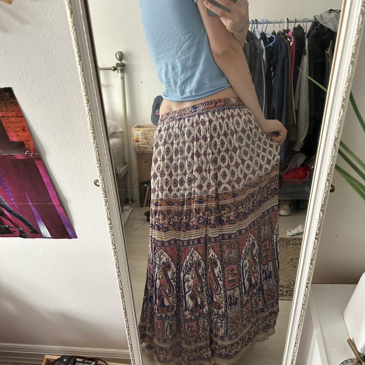 Hippy thin baggy skirt with drawstring waist. Really... - Depop