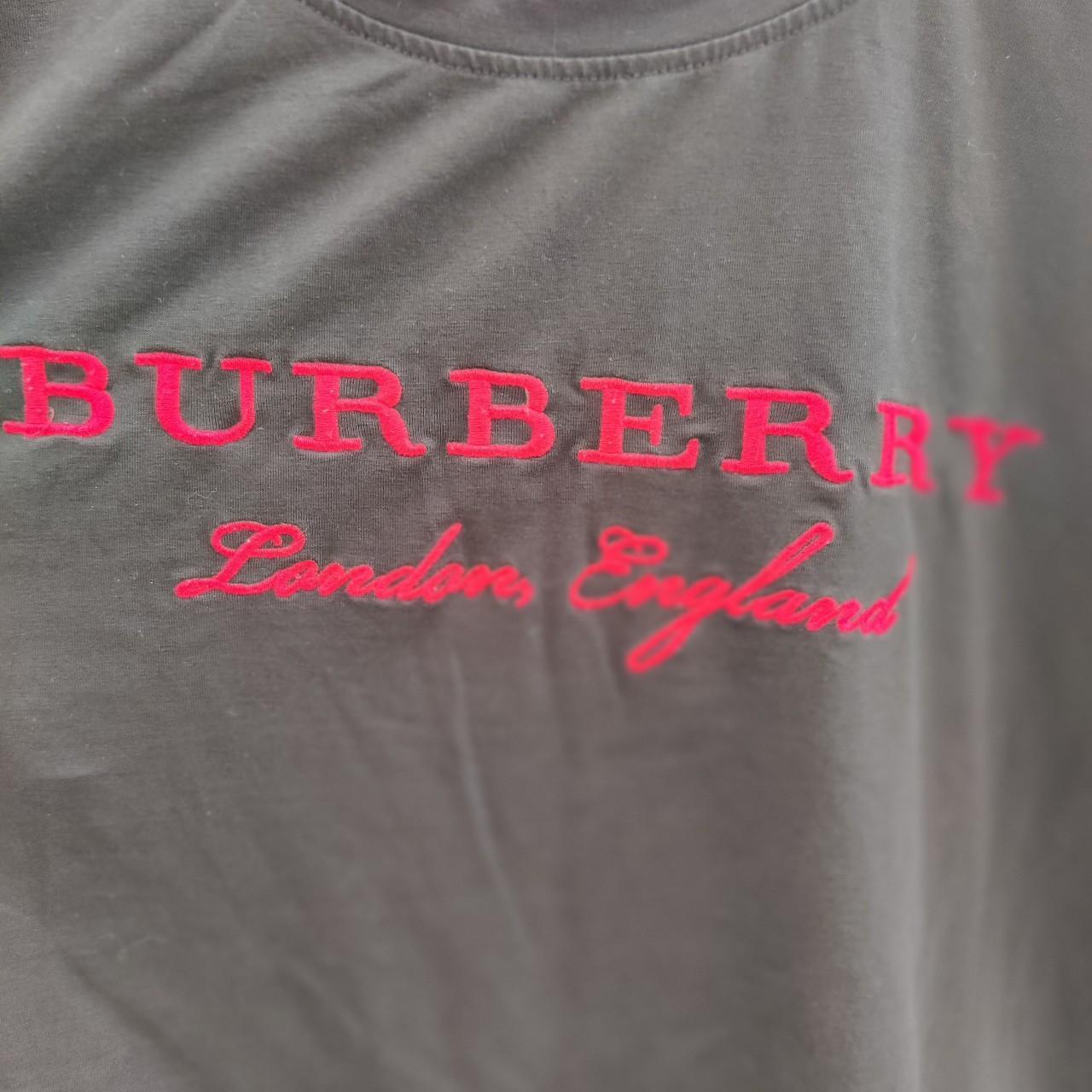 Burberry men's black/red logo/monogram short sleeve | Depop