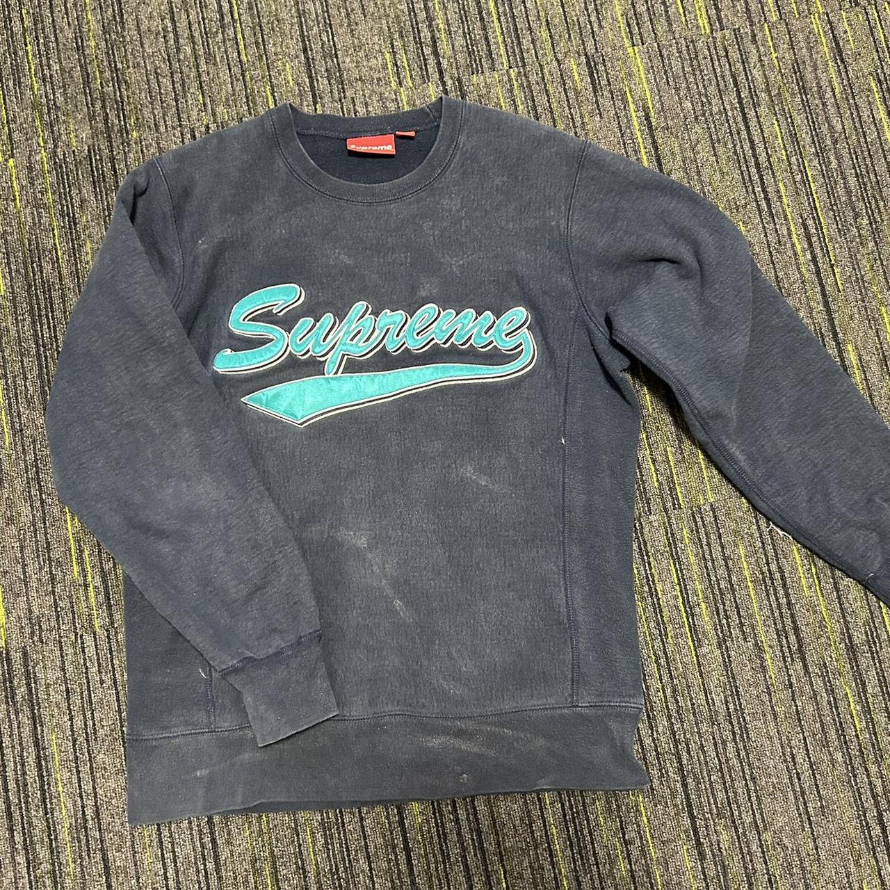 トップス supreme Brush Script Crewneck Supreme Brush Script Crewneck (FW16)