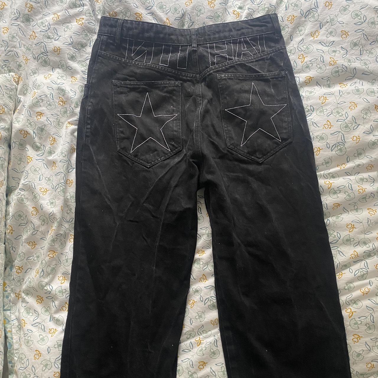 Niihai black star jeans Size small Have been worn... Depop