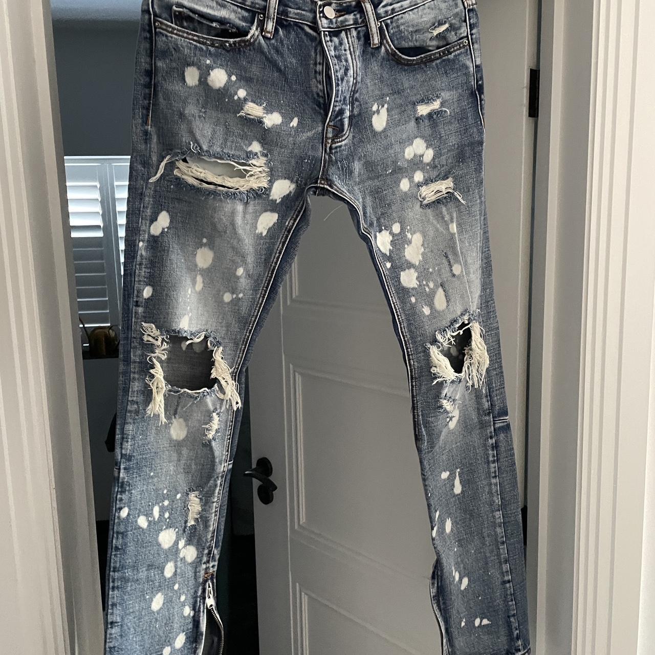 MNML' distressed, ripped jeans - 31 inch UK waist - Depop