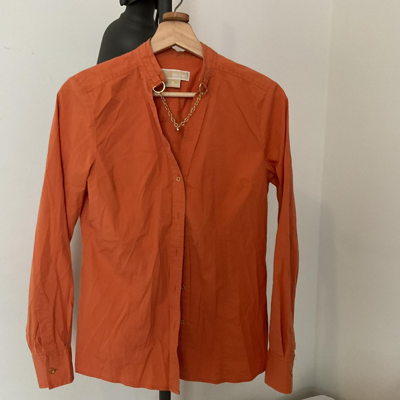 Michael kors orange blouse deals