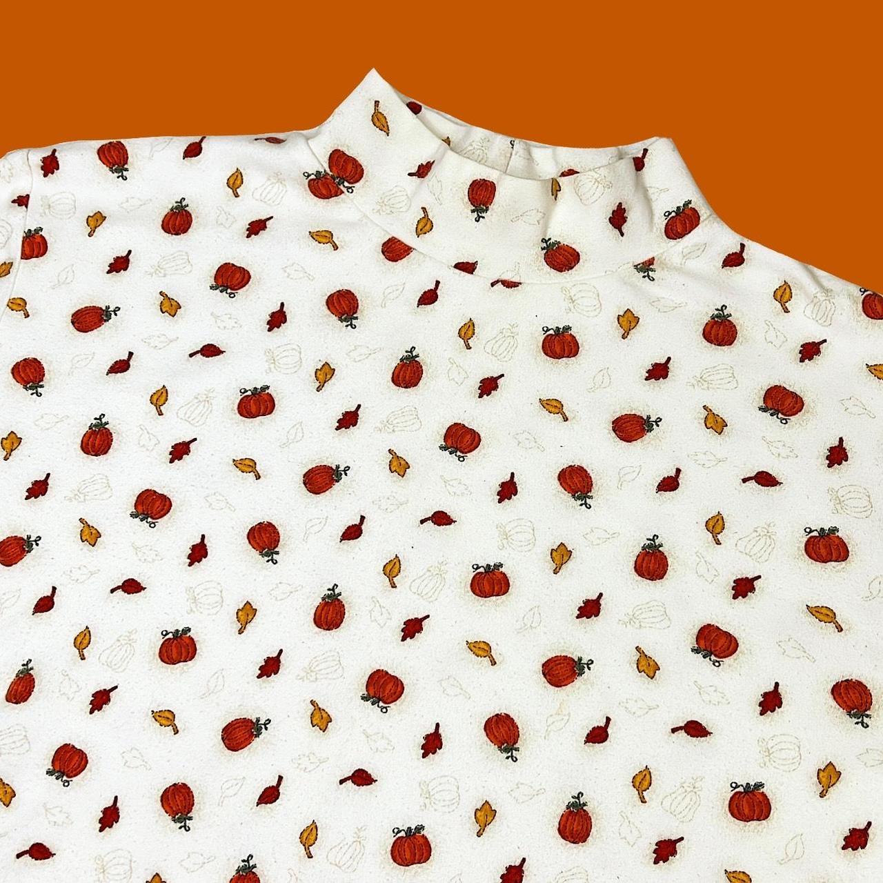 Women's White and Orange Top Depop