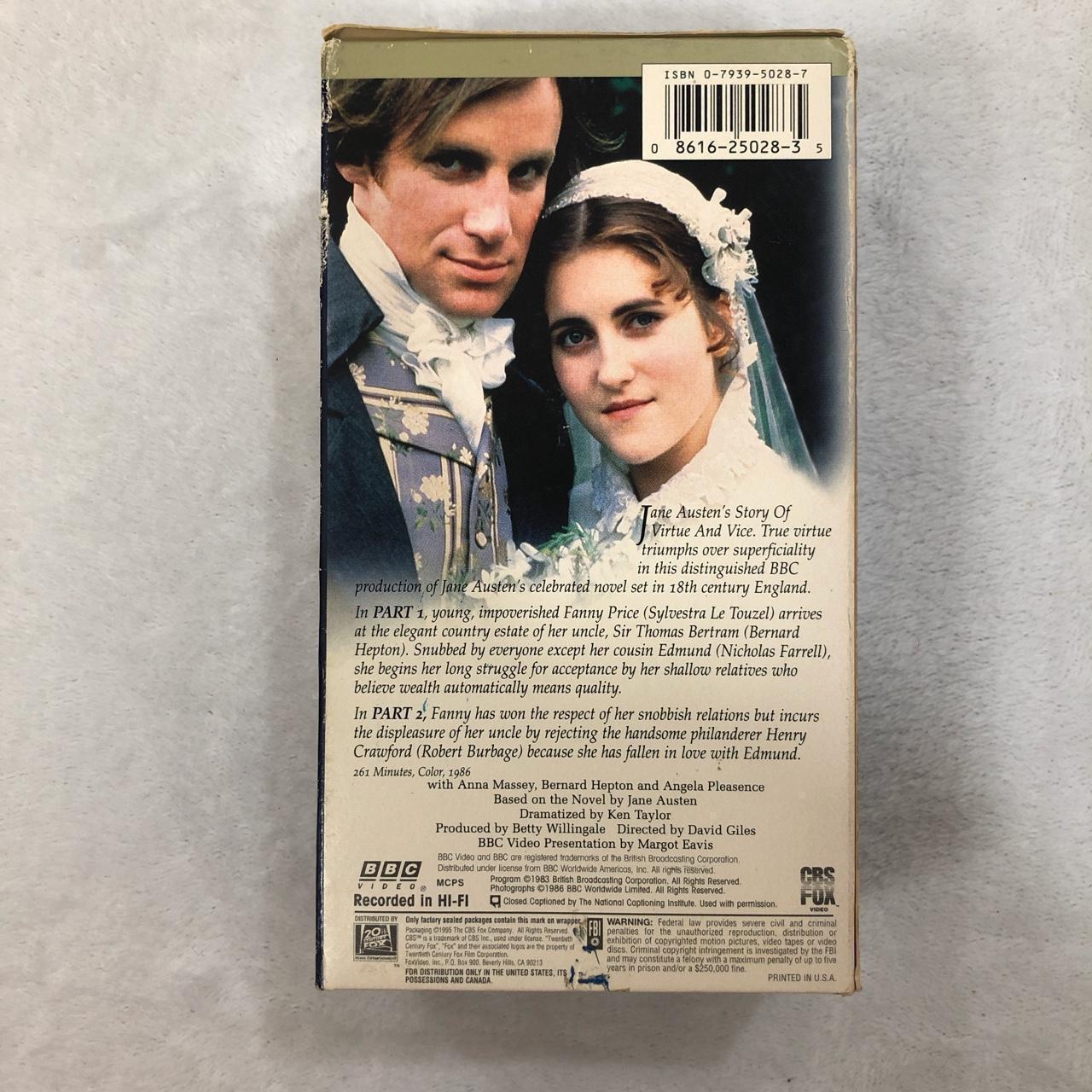 👒Mansfield Park VHS👒, 🌳 Impoverished Fanny Price,...