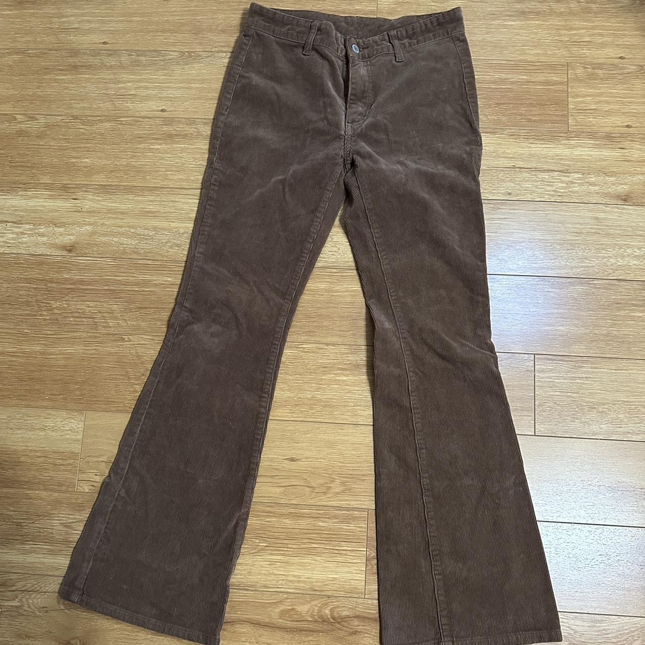 Brandy Melville Brown corduroy flared pants Only... Depop