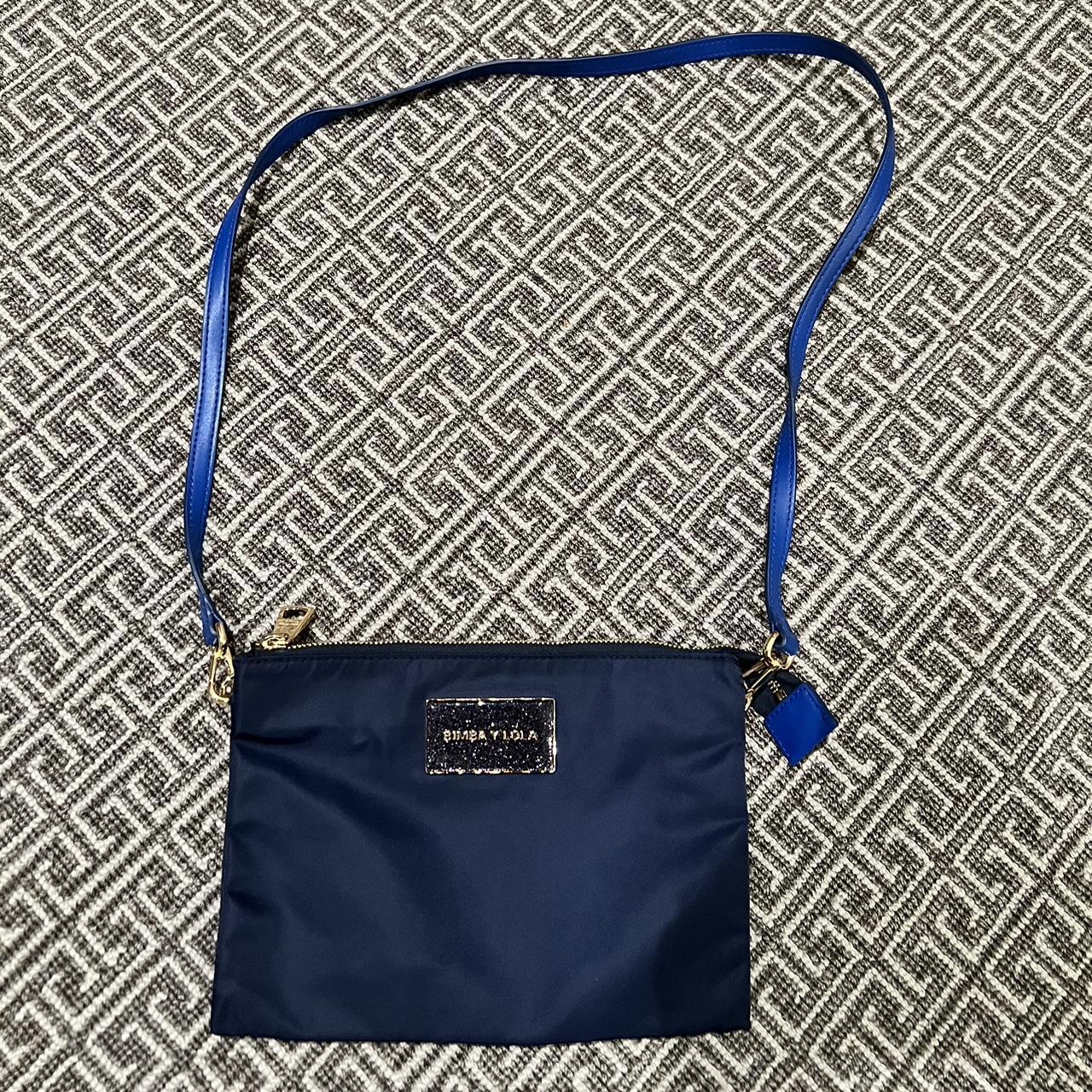 BimbaYLola cross body navy nylon bag with Depop