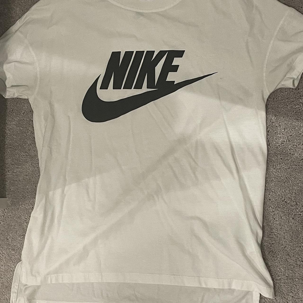 white nike shirt #Nike DONATING SOON, BUY QUICKLY - Depop