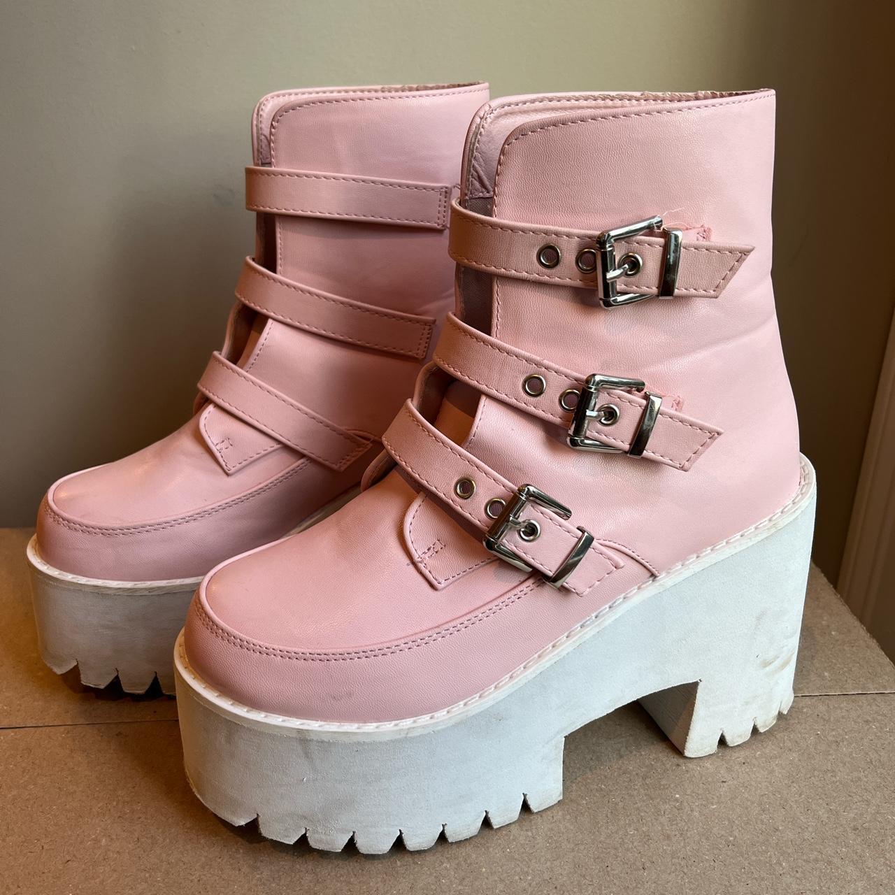 Pink Platforms Hot Topic ON HOLD DO NOT BUY ❌, Pink And White Heart