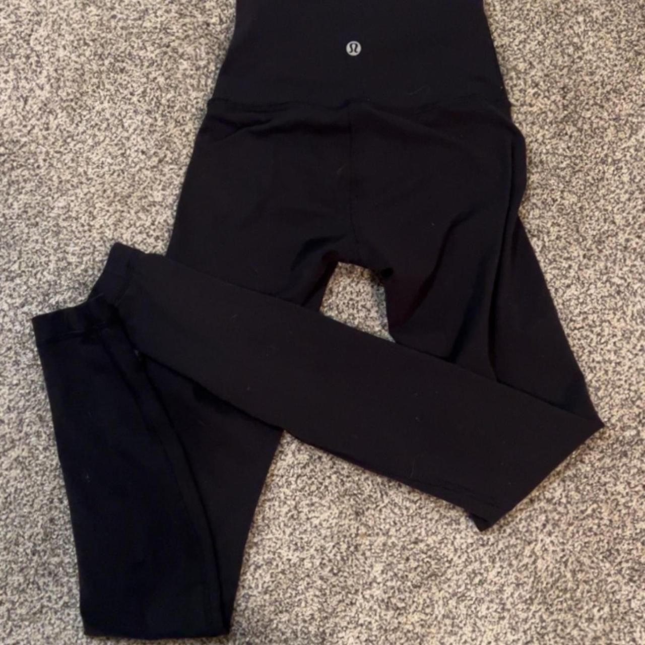 Black lululemon leggings like new with 28 inch... - Depop