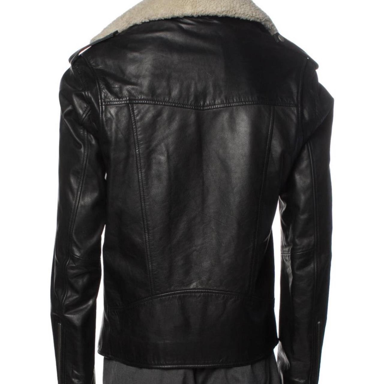 Sandro XL men’s leather jacket. Removable wool... - Depop