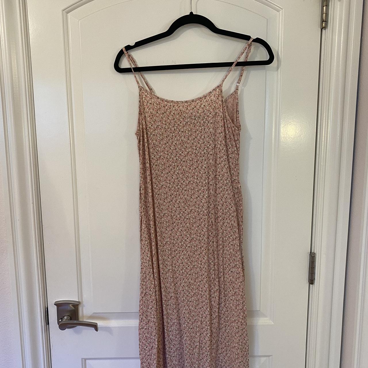 Pink Brandy Melville Paulina midi dress - Depop