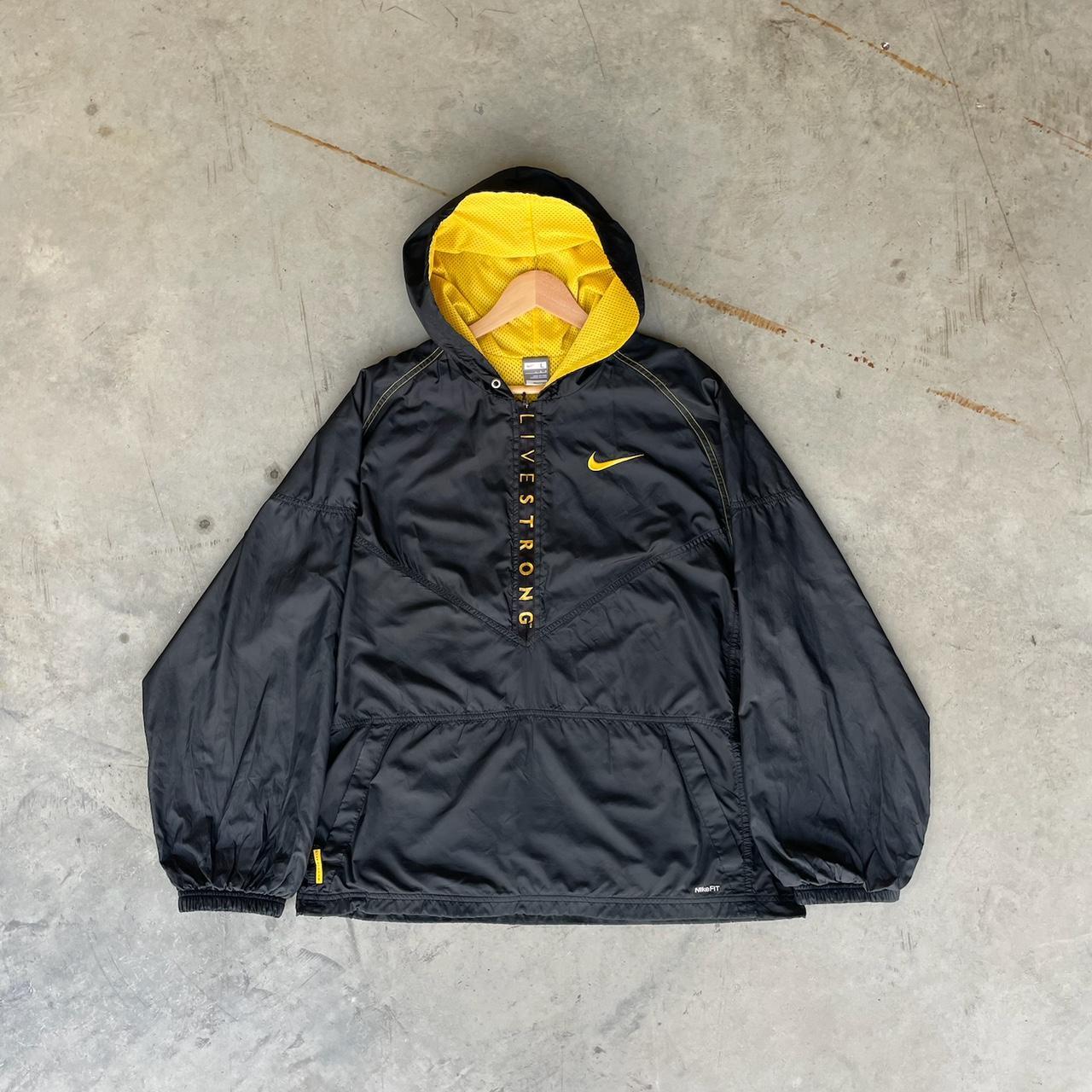 Black and yellow nike jacket best sale