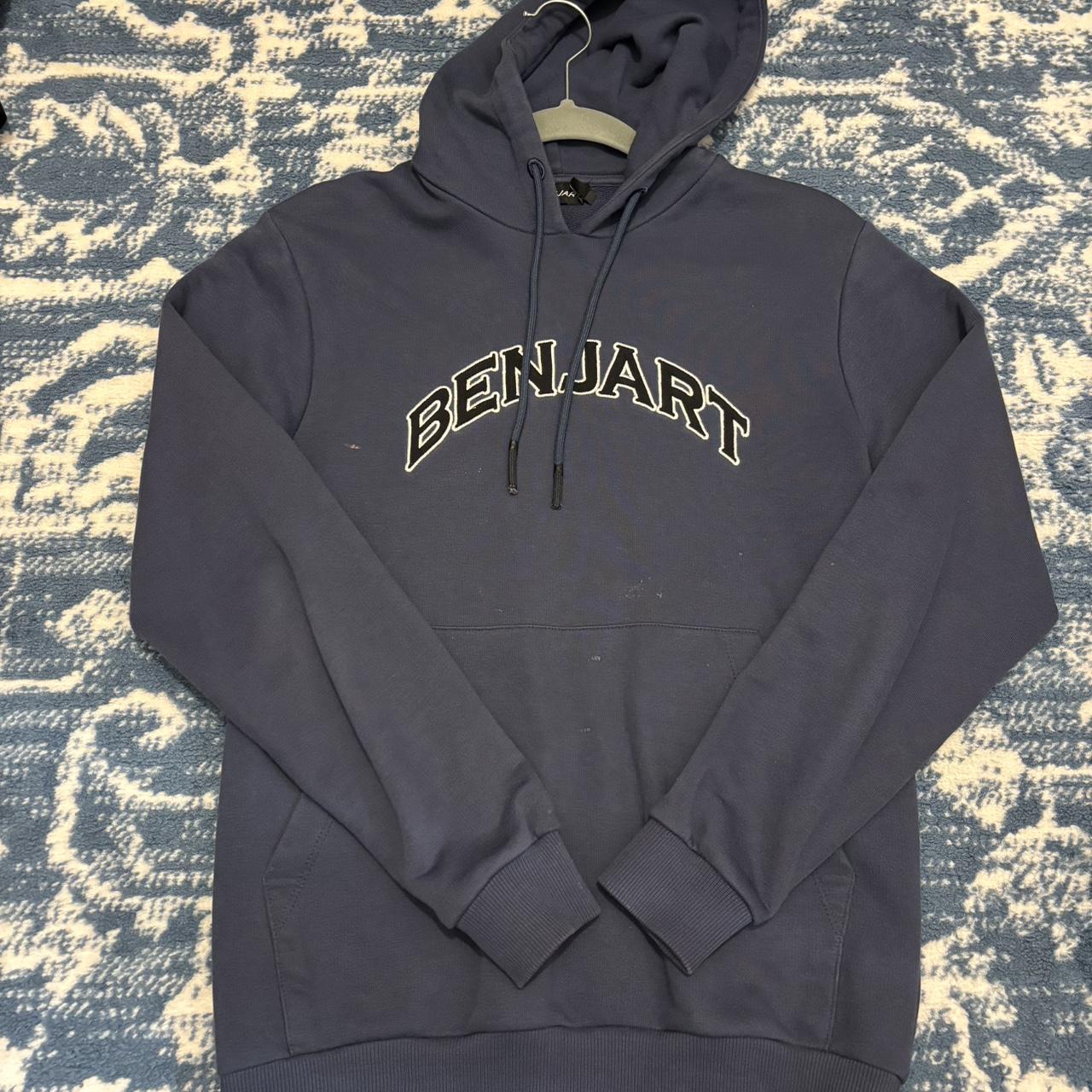 Benjart hoodie Navy blue Benjart hoodie Size XS Worn... - Depop