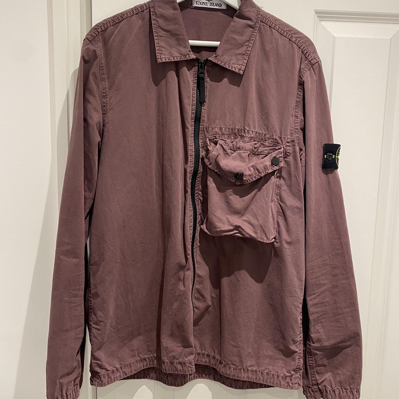 Stone island outlet burgundy jacket