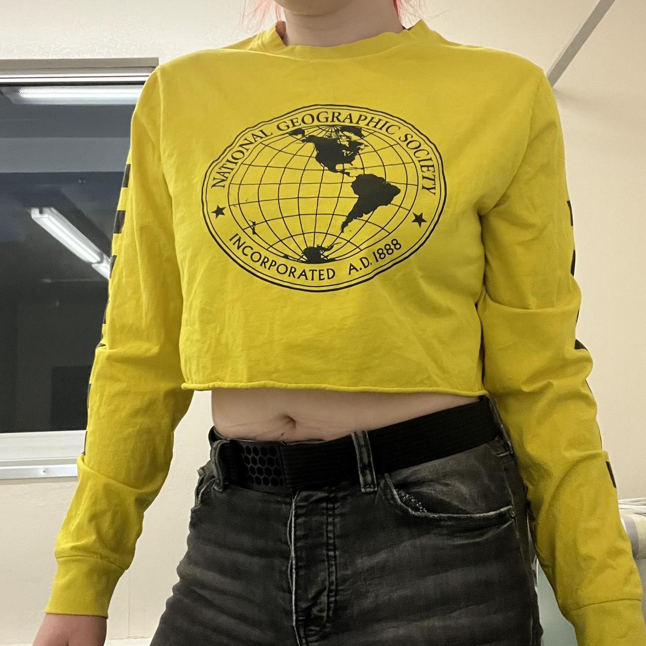 Vans yellow clearance crop top