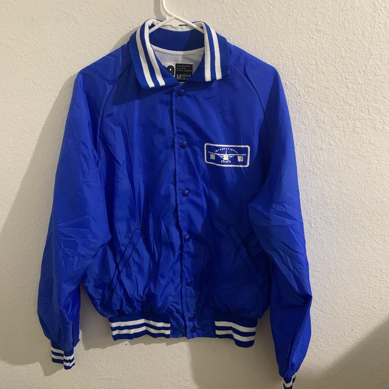 Royal blue vintage Don Alleson Athletic airplane... - Depop