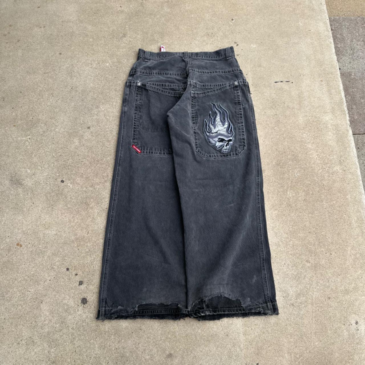 Jnco Flaming Skulls Crazy Grail Piece Flaming Depop