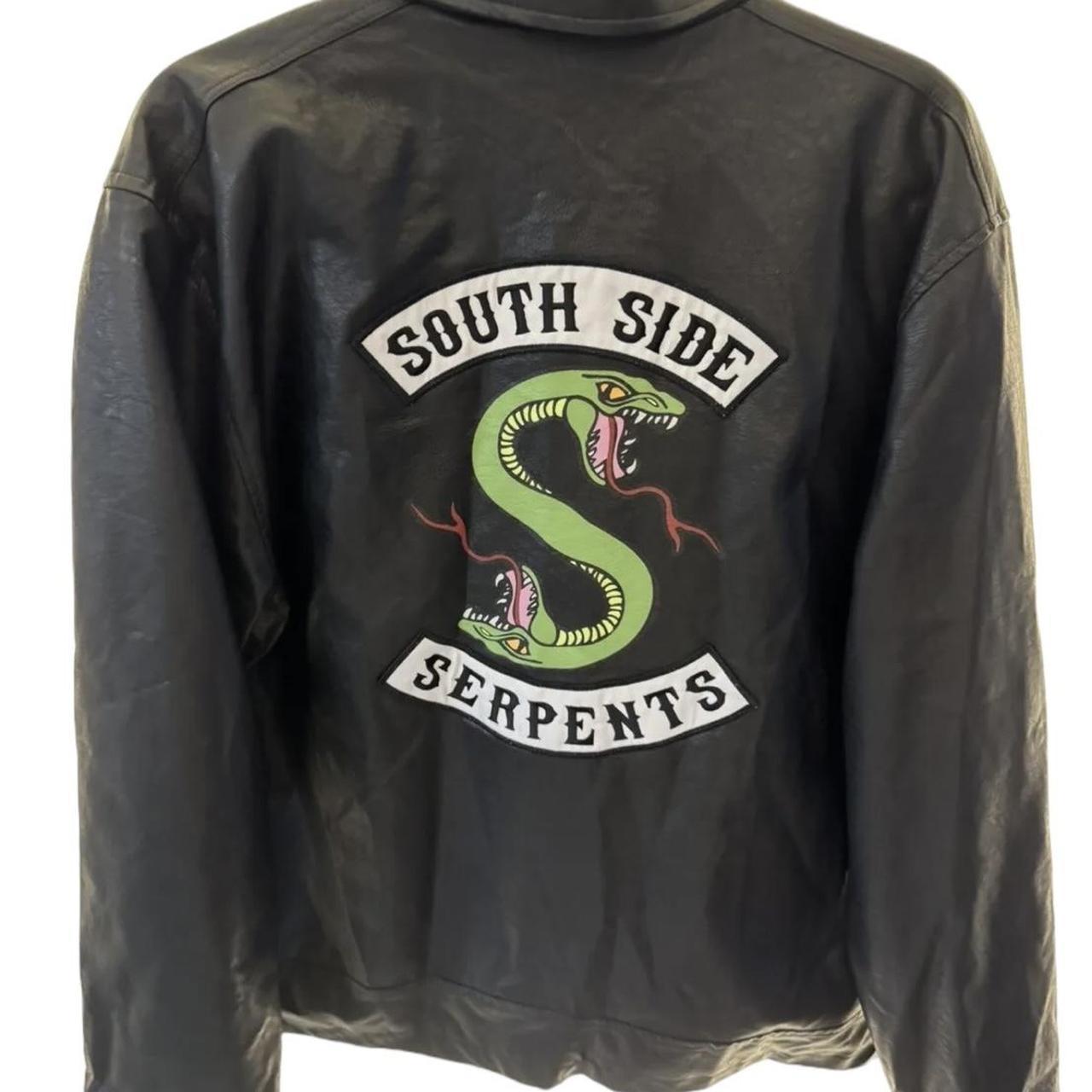 Black leather serpent jacket best sale