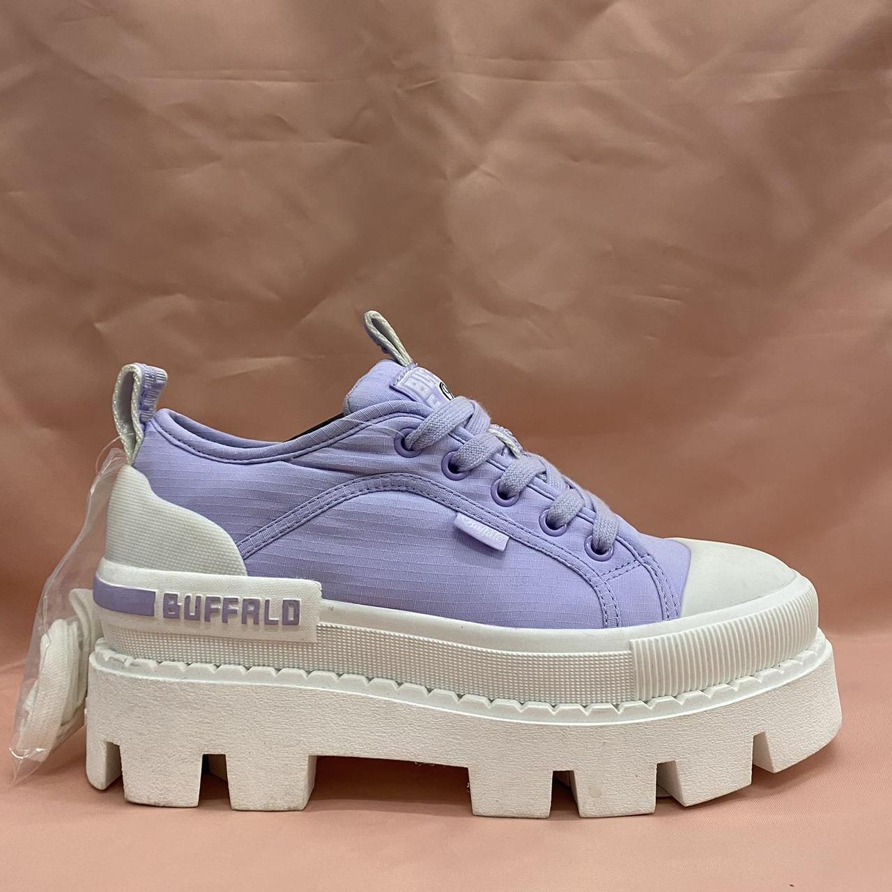 Buffalo London Raven Lo Lavender Nylon Platform Depop