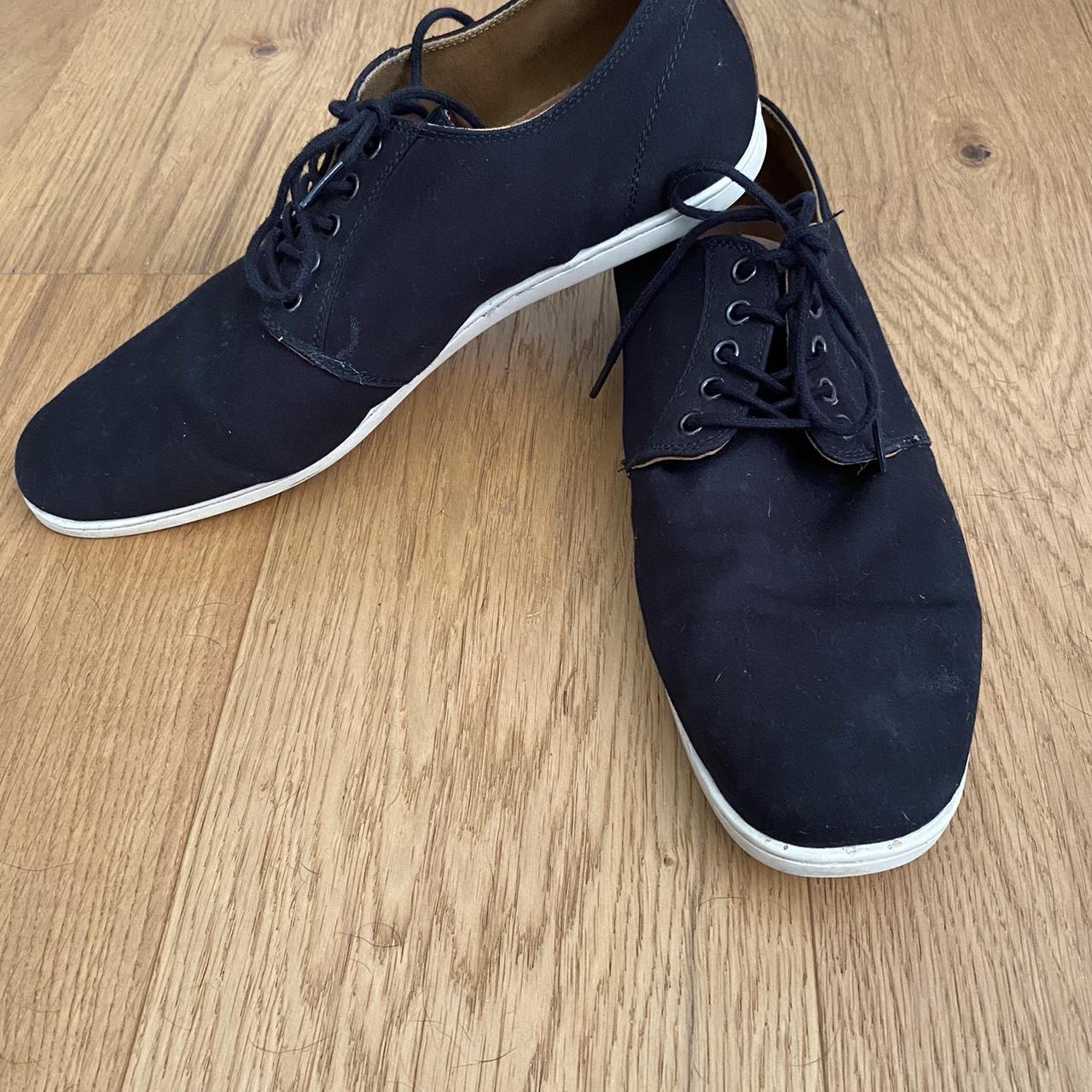 Men's Black Canvas WILD RHINO Casual Lace Up Shoes... - Depop
