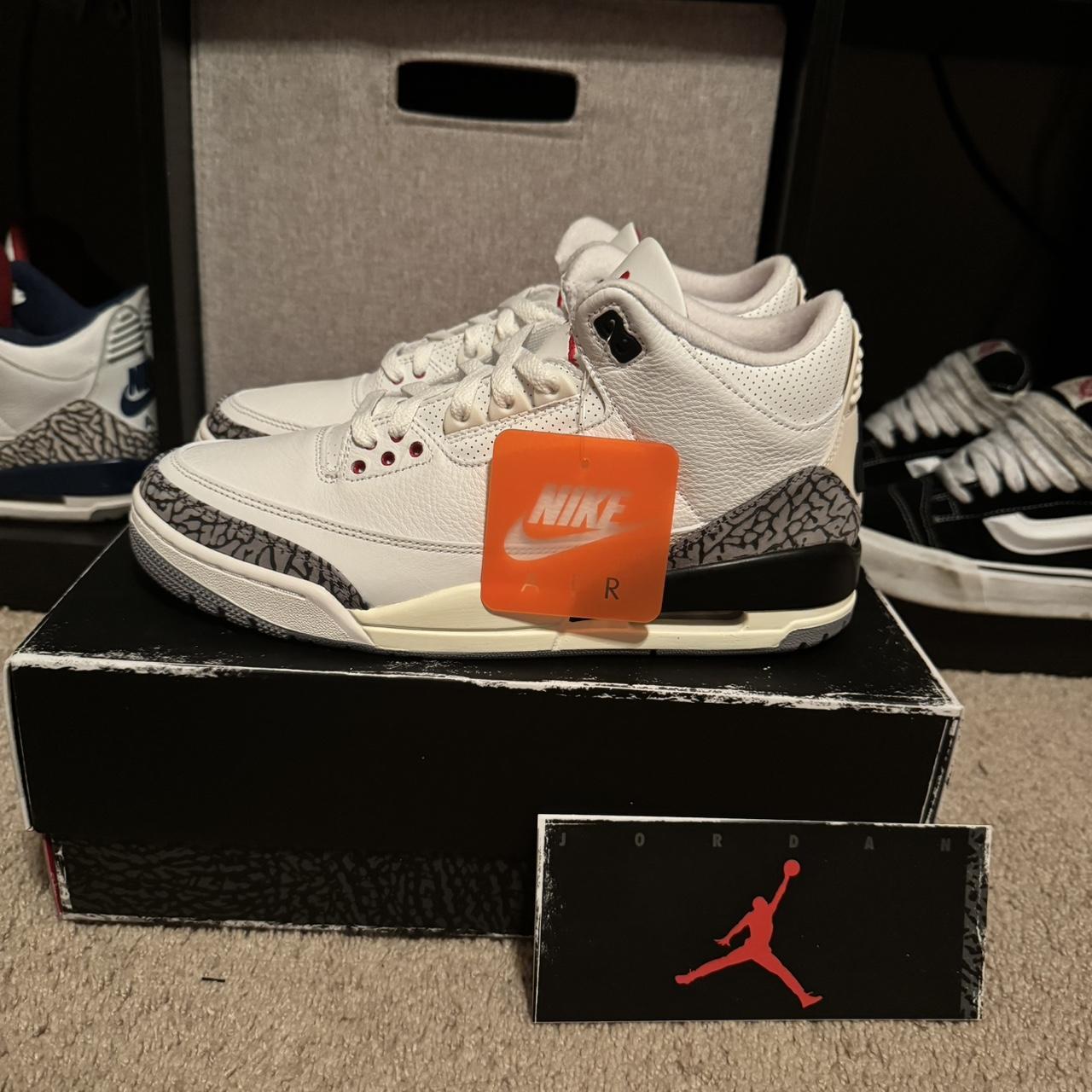 Air Jordan 3 Retro 'White Cement Reimagined' (2023) - Depop