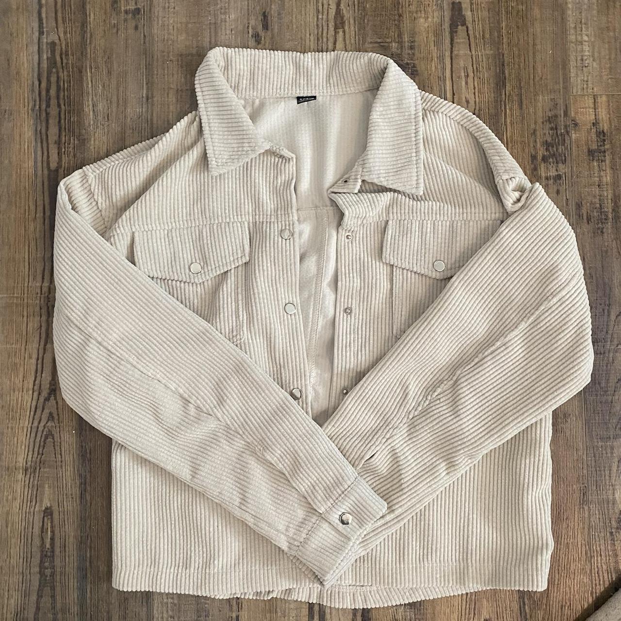 Cute cream cord jacket Xs womens Never worn Depop