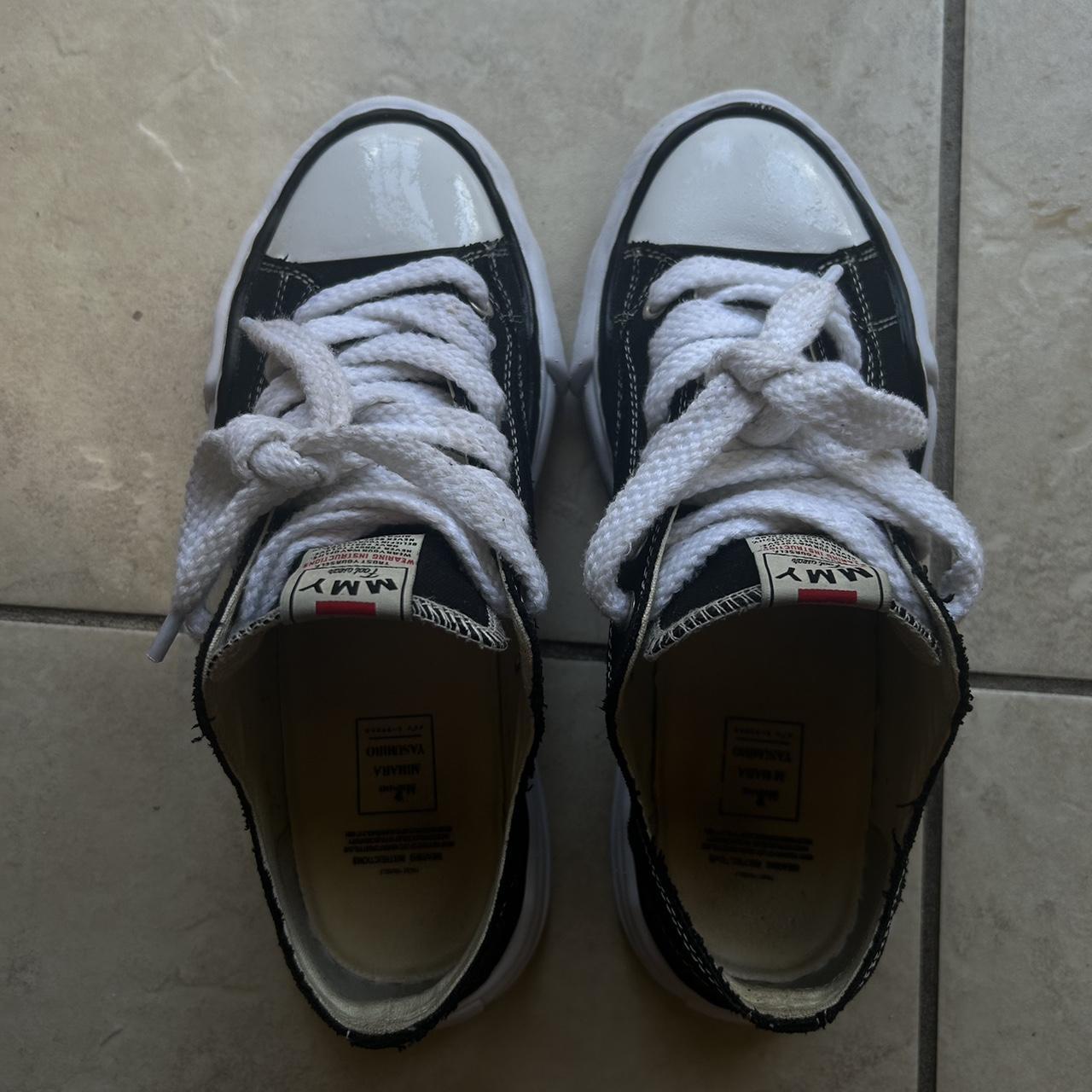 black and white maison miharas Yasuhiro size 10 - Depop