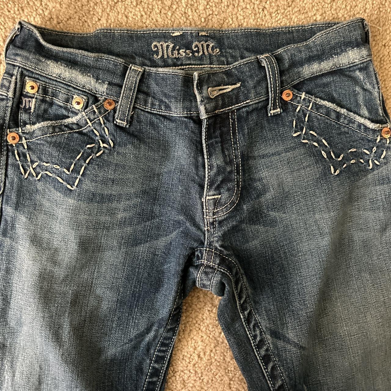 Vintage Miss Me Low Waisted Flare Jeans tag says... - Depop