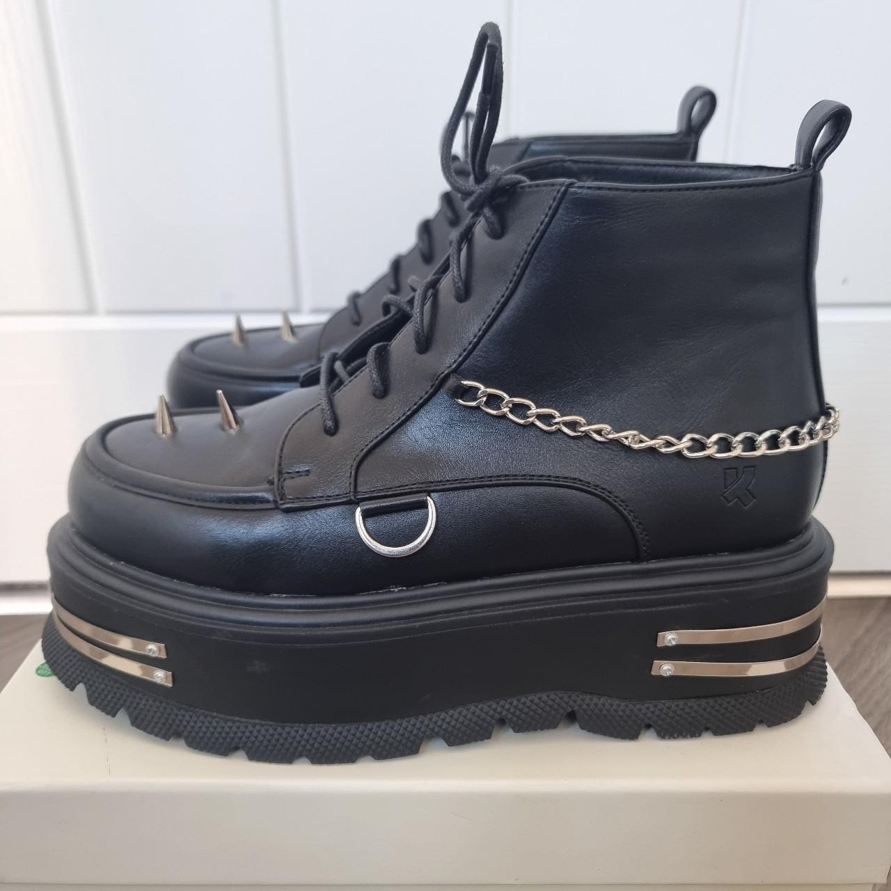 Koi Footwear Black Platform Boots Mens KOI Silence Platform Grunge