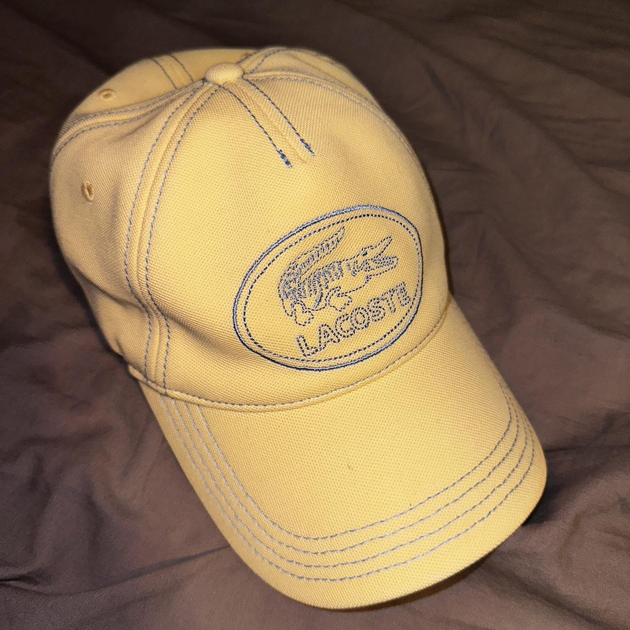 Yellow lacoste store hat