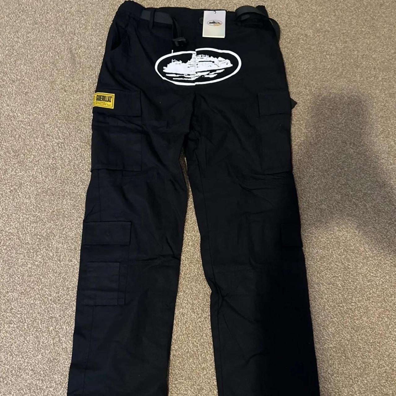 Corteiz Men's Black Trousers 5 STARZ SPECIAL | Depop