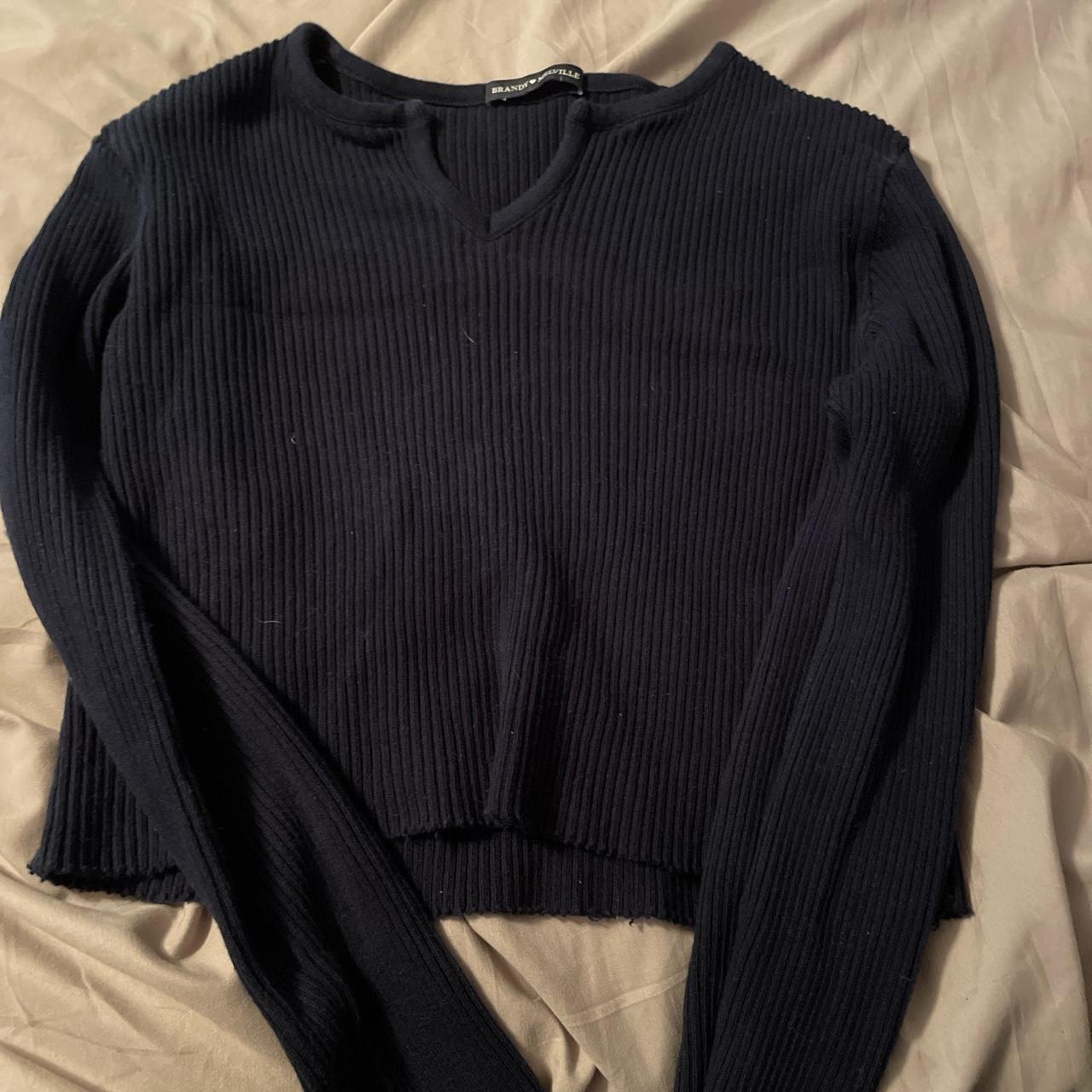 BRANDY MELVINE CROPPED SWEATER super cute basic... - Depop