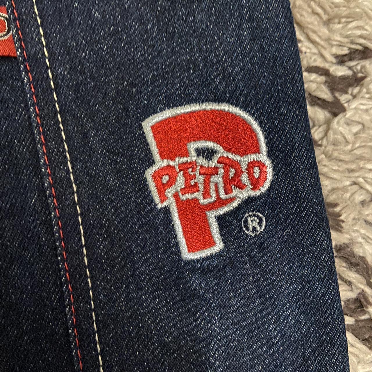 Baggy petro jeans Short New with tag Cool embroidery... - Depop