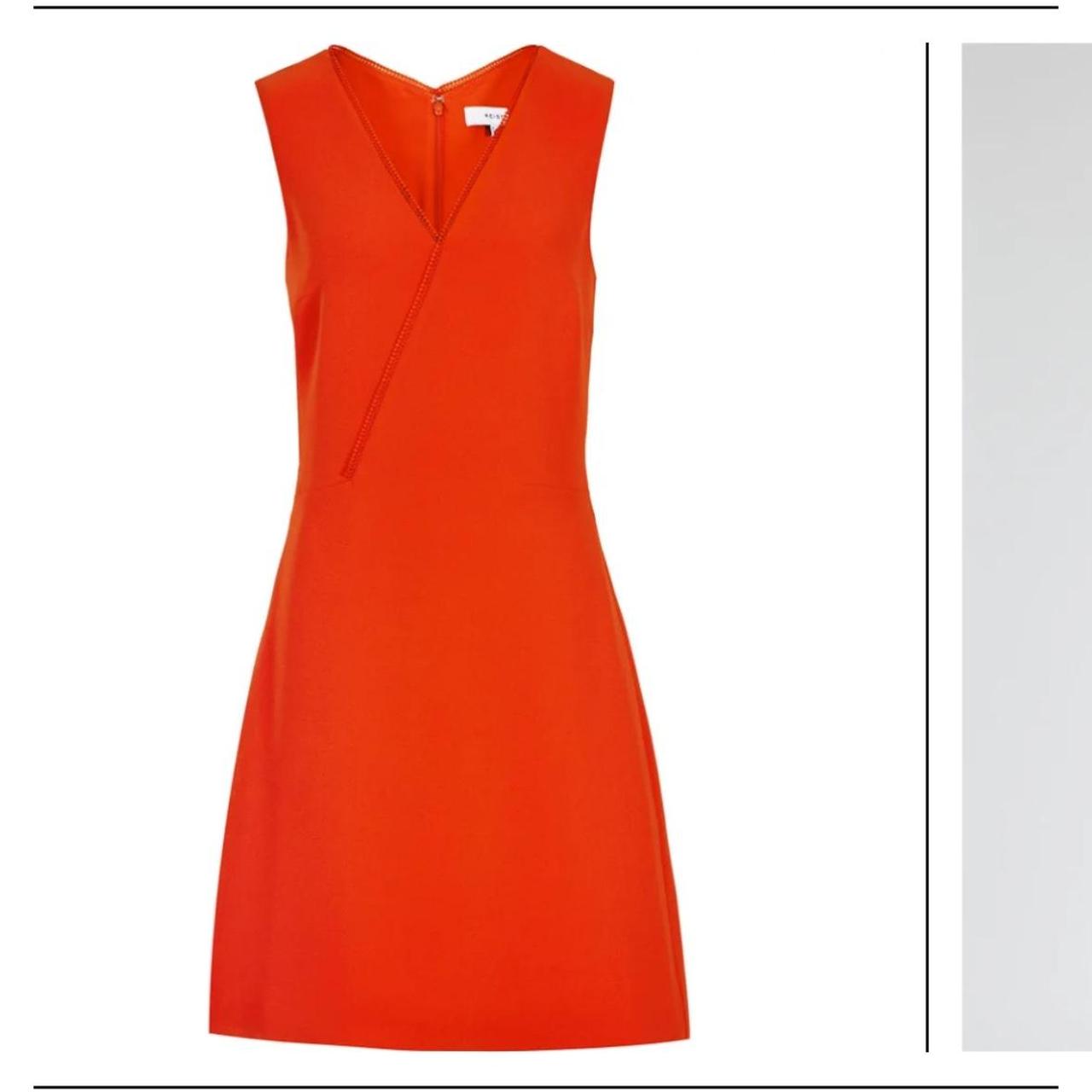 Reiss gianna dress 0 red orange comfy xs $198 35” - Depop