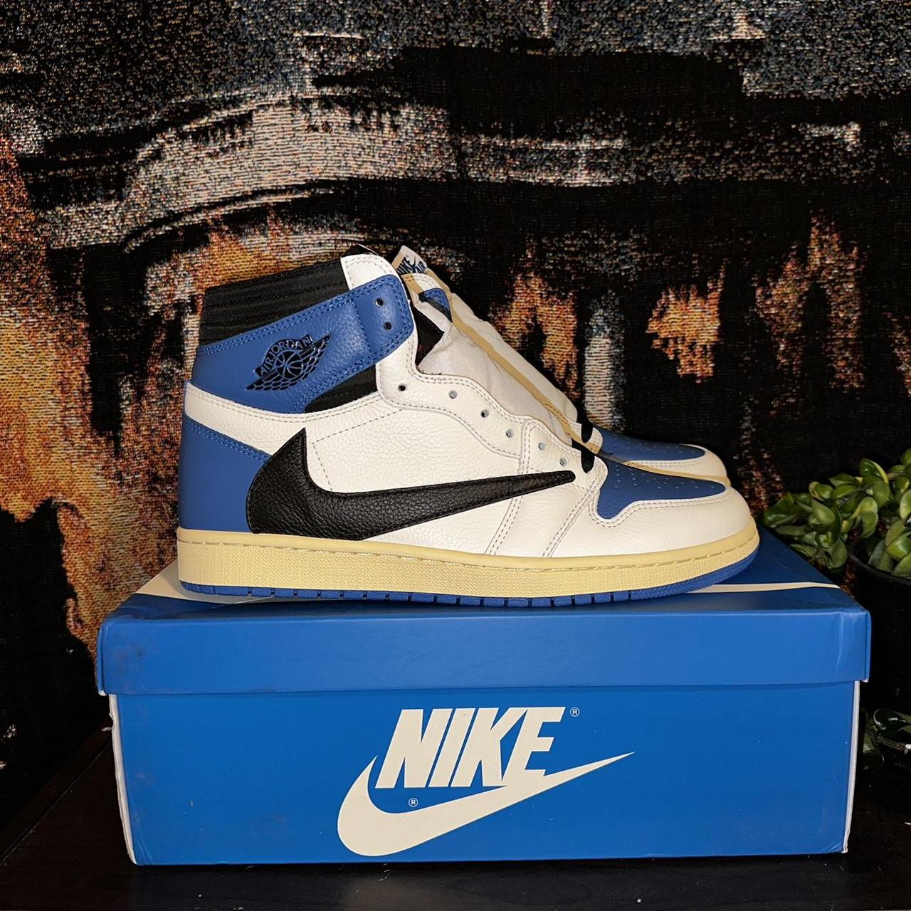 Air Jordan 1 High Travis Scott Fragment Blue Brand Depop