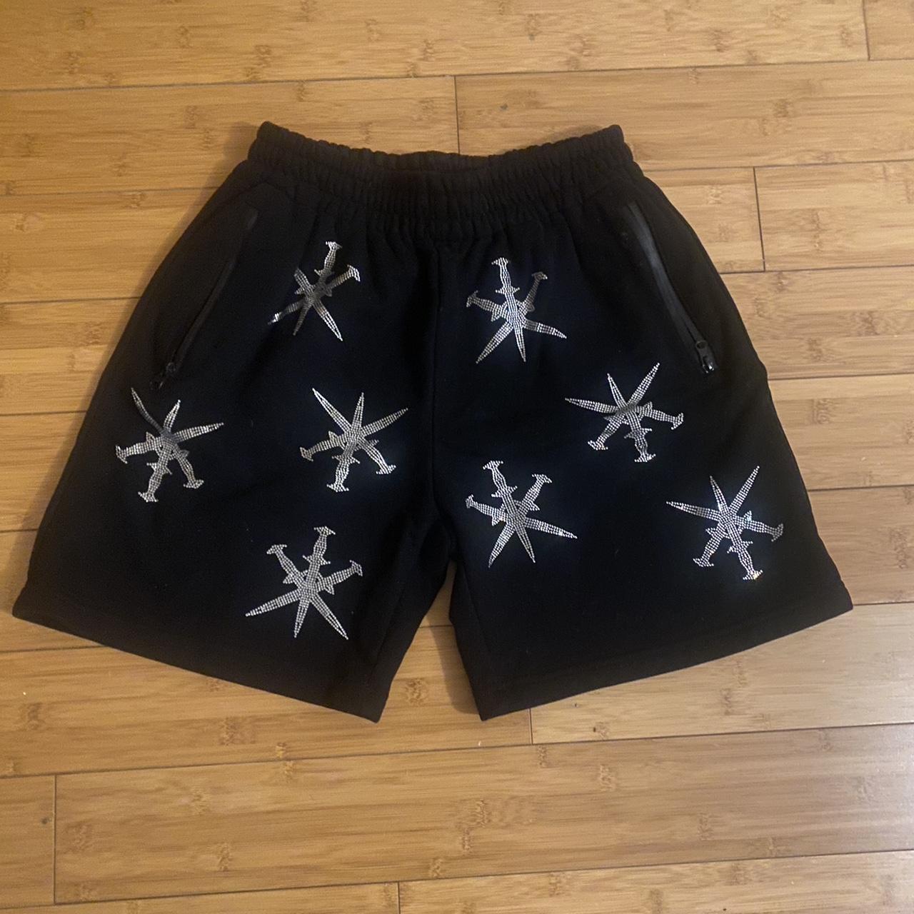 Unknown London Rhinestone Shorts barely worn come... - Depop