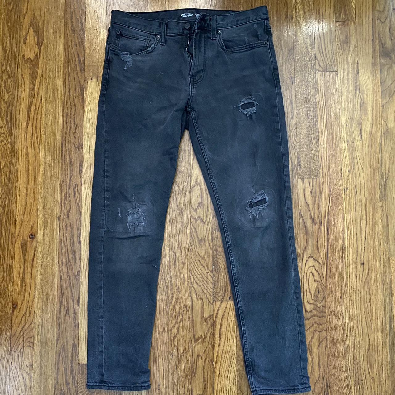 Old Navy Black Grayish Black Ripped Jeans