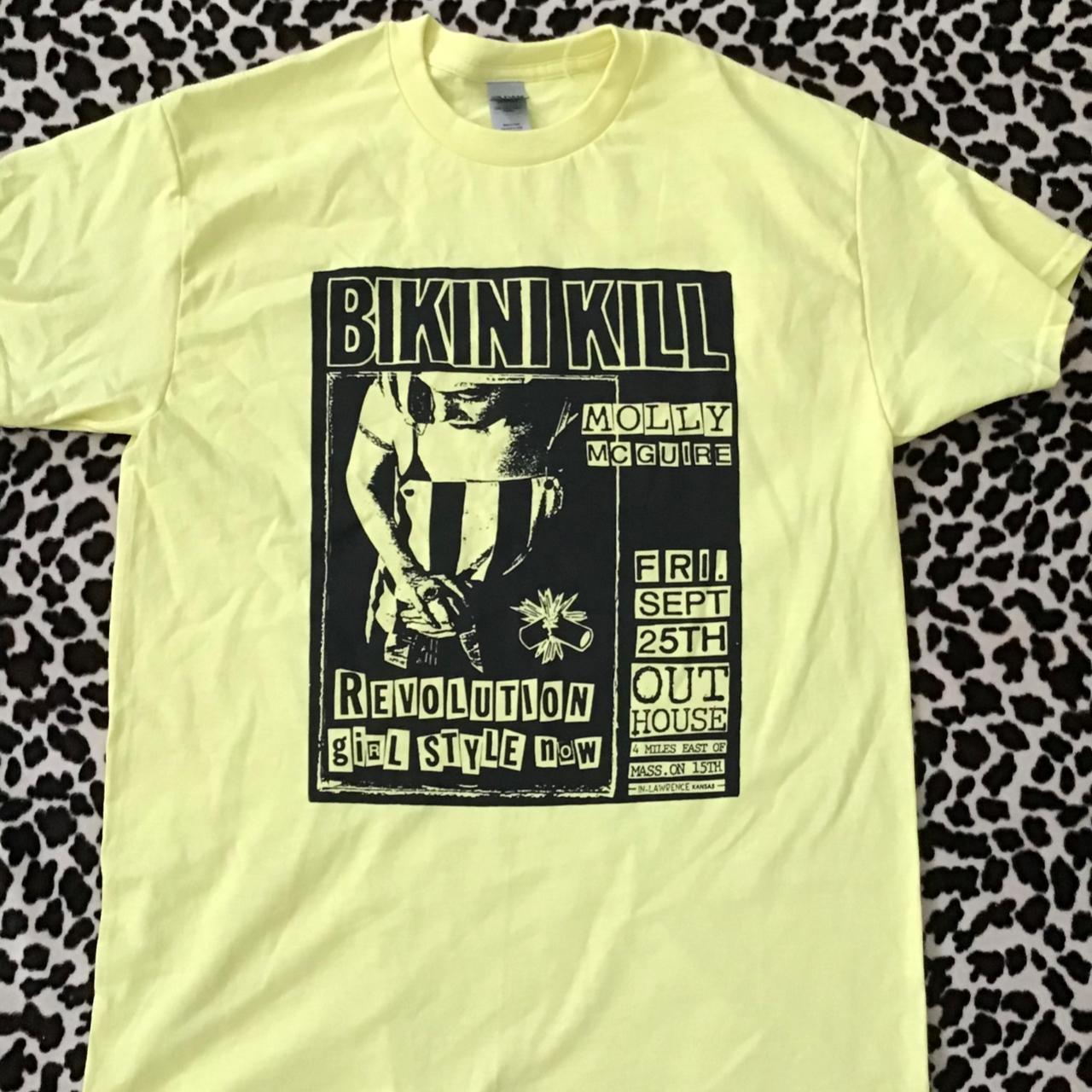 Bikini Kill vintage flyer t shirt. Artwork taken