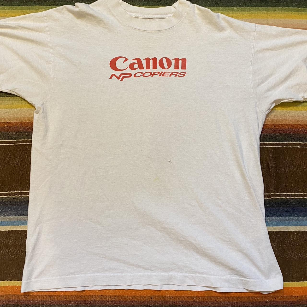 Vintage Canon Camera 90s Distressed Shirt Small Holes - Depop