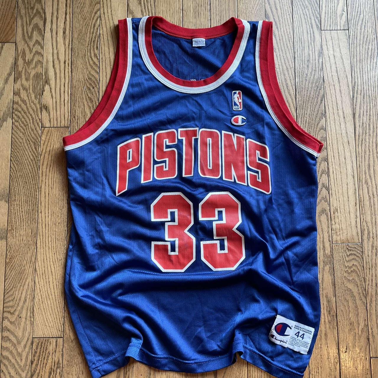 Vintage 90s Champion Detroit Pistons Grant Hill NBA... - Depop