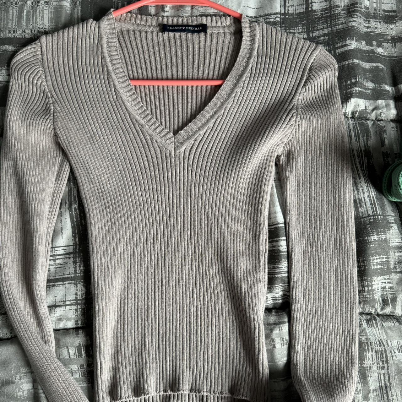 Brandy Melville Ribbed Long Sleeve In A Pretty... - Depop