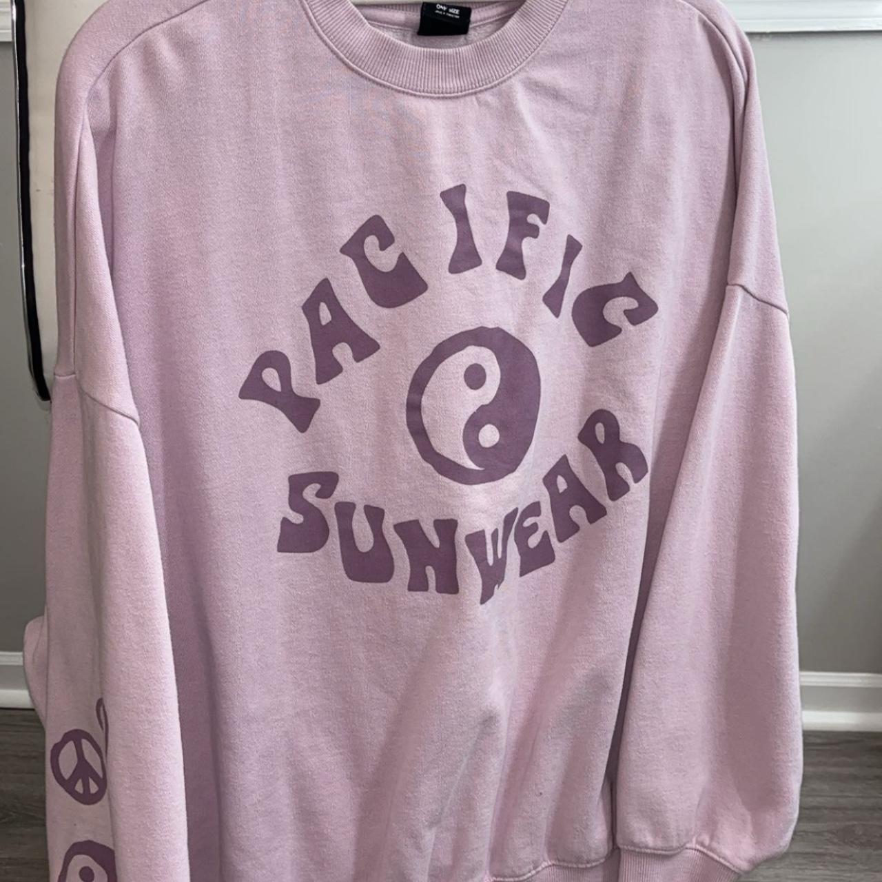 pacsun pacific sunwear crewneck purple retail: