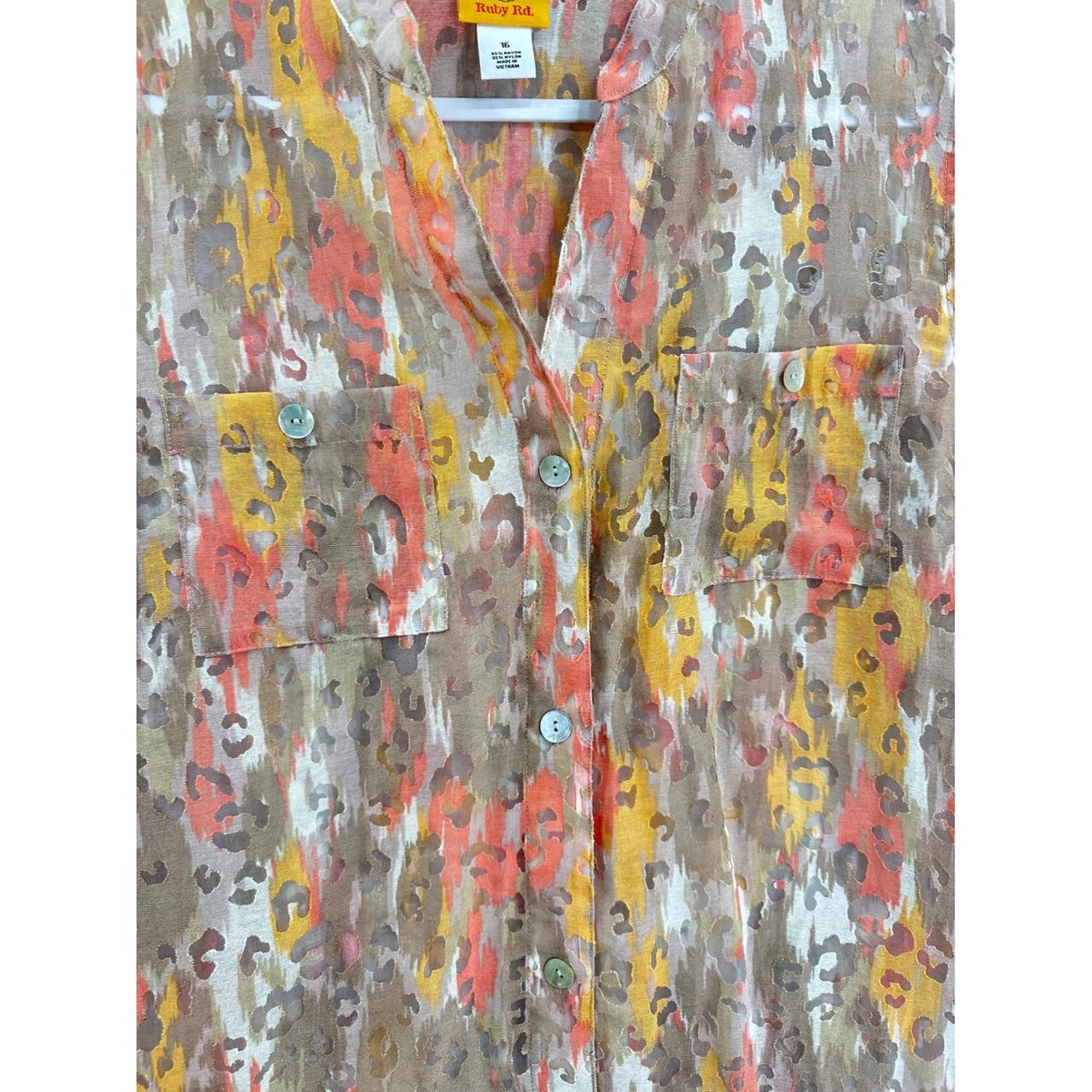 Ruby Rd. Women's Blouse - Brown/Orange - 16 – Rub… - image 3